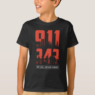 Camiseta 911 Nunca Esqueceremos 343 Bombeiros Patriot