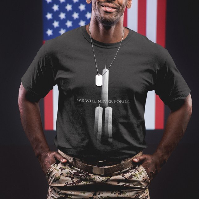 Camiseta 911 Nunca Esqueceremos Torres Gêmeas do Aniversári (Criador carregado)