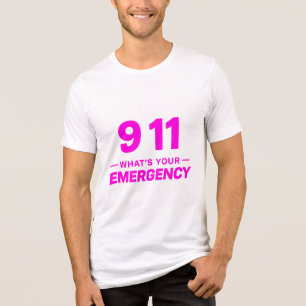 Camiseta “911 Qual é a Emergência” Bold Pink Streetwear