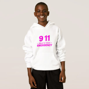 Camiseta “911 Qual é a Emergência?” Moletom Infantil