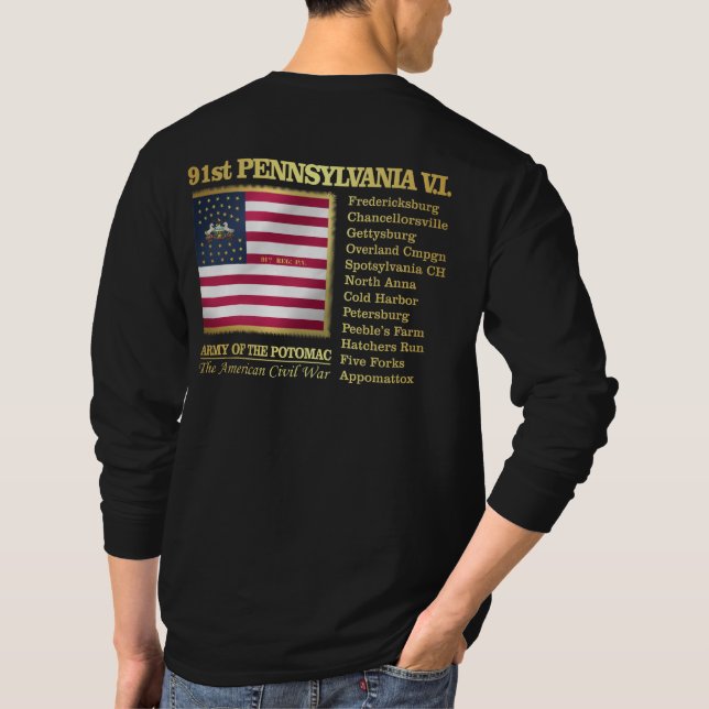 Camiseta 91rua Pensilvânia Volunteer Infantry (BH) (Verso)