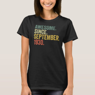 Camiseta 92º Aniversário Incrível Desde Setembro De 1930 92