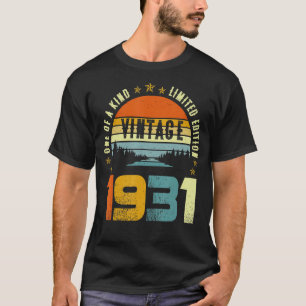 Camiseta 92 Aniversário Vintage 1931 Um Dos Tipos
