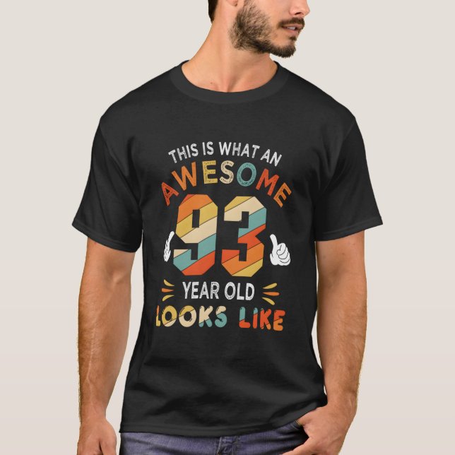 Camiseta 93º Aniversário de 93 Anos (Frente)
