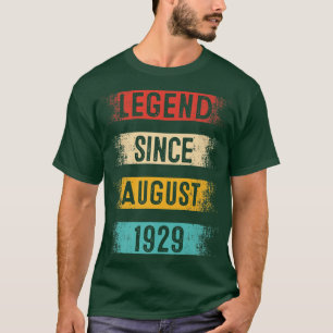 Camiseta 93º aniversário, Retro Vintage Legend Desde 1 de a