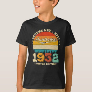 Camiseta 93 Anos De Idade 1932 Incrível Desde O 93º Anivers