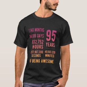 Camiseta 95º aniversário Homens Mulheres Engraçadas 95 anos