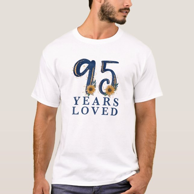Camiseta 95 Anos | Vovó 95ª Festa de aniversário | 95 Ye (Frente)