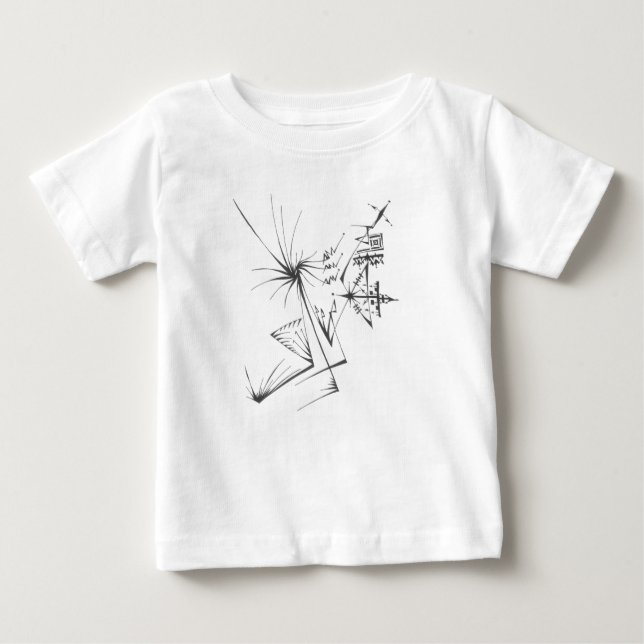 Camiseta 95 Black White Abstract Tribal Tattoo Art (Frente)