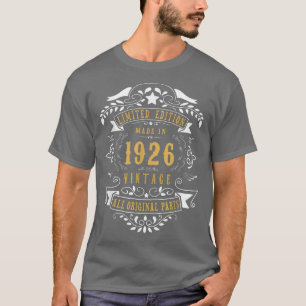 Camiseta 96 anos 96. Aniversário fez Nascer em 1926 Homens 