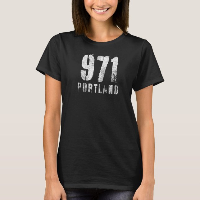 Camiseta 971 Portland Oregon Area Code Souvenir 1 (Frente)