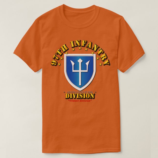 Camiseta 97.ª Divisão de Trident Divisão de Infantaria (Frente do Design)