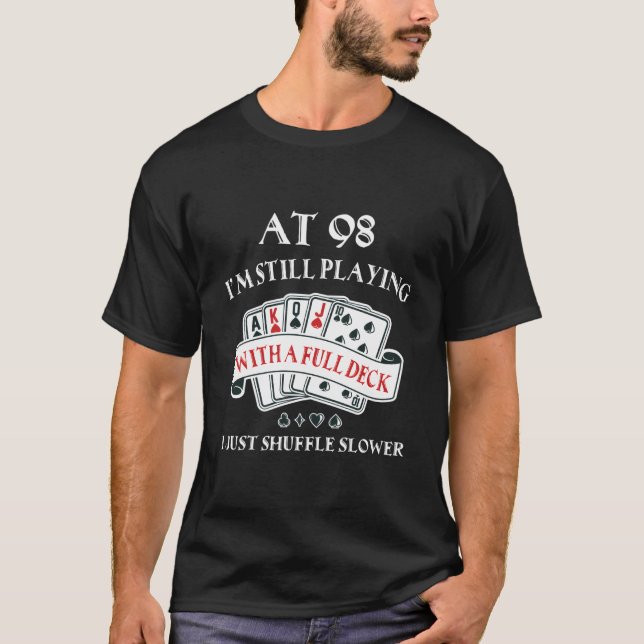 Camiseta 98º Para 98 Cartas de Baralho (Frente)