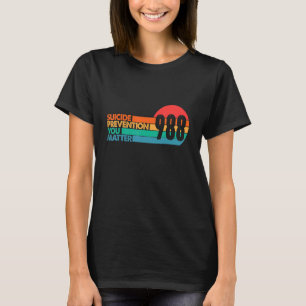 Camiseta 988 Prevenção contra suicídio Linha de vida 988 Se