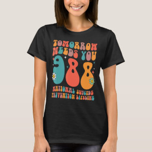 Camiseta 988 Saúde Mental Assuntos de Prevenção de Suicídio