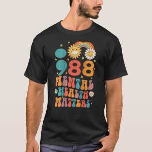Camiseta 988 Saúde Mental Assuntos de Prevenção de Suicídio
