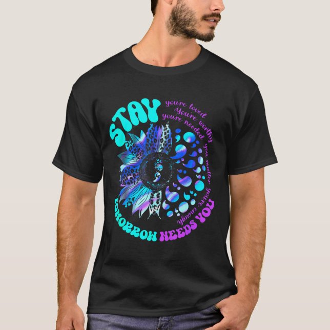 Camiseta 988 Suicide Prevention Stay Tomorrow Needs You Men (Frente)