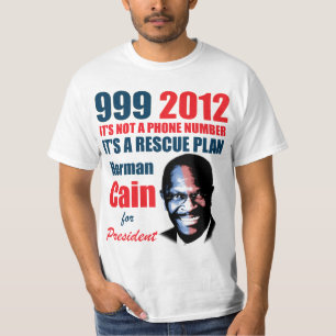 Camiseta 999 Herman Cain 2012