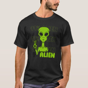 Camiseta 99 Alienígena De Conspiração Alienígena Ufo Aliení