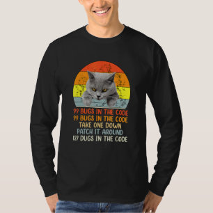 Camiseta 99 Pequenos Insetos No Gato De Código