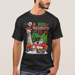 Camiseta 99 por cento malvado 1 Papai Noel Rena Labrador bo