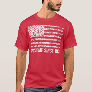 Camiseta 99th birthday, vintage usa , Awesome since 1923