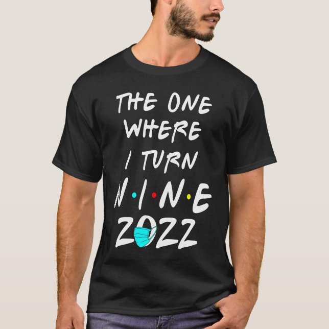 Camiseta 9.º aniversário, aquele onde eu viro 9.º ano 2022 (Frente)