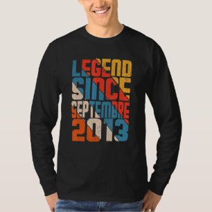 Camiseta 9.º Aniversário Impressionante Desde setembro de 2