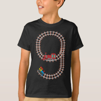 Camiseta 9.º Aniversário Trem Estrada de Caminho de Ferro P
