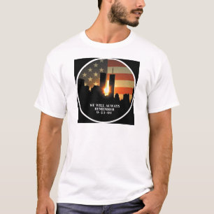 Camiseta 9-11 recorde - nós nunca esqueceremos
