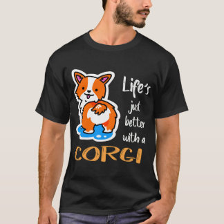 Camiseta 9 A Vida é Só Melhor Com Um Corgi 34