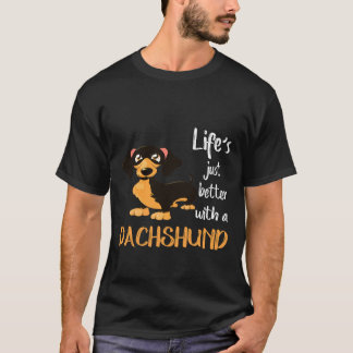 Camiseta 9 A Vida é Só Melhor Com Um Dachshund 556