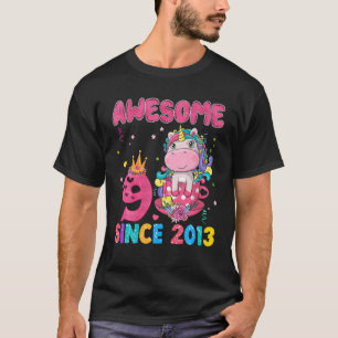 Camiseta 9 Anos 9º Aniversário Unicórnio Oferece Pecado Fan