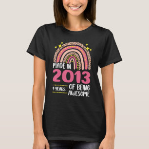 Camiseta 9 Anos 9º Nascer De Aniversário Em 2013 Mulheres M