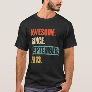 Camiseta 9 anos, 9 anos, aniversário incrível desde 20 de s