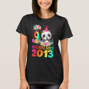 Camiseta 9 Anos De Idade 9 Aniversário Panda Incrível Desde