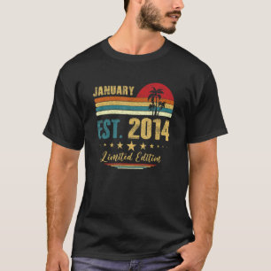 Camiseta 9 anos de janeiro de 2014 9º aniversário