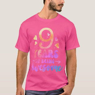 Camiseta 9 anos de ser maravilhoso e corações ocas 9º anive