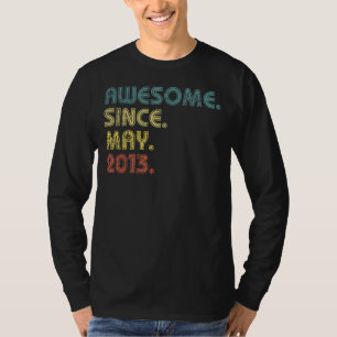 Camiseta 9 anos é incrível desde maio de 2013 9º aniversári