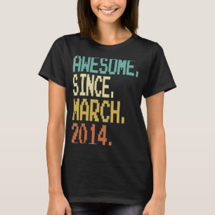 Camiseta 9 anos é incrível desde março de 2014 9º aniversár