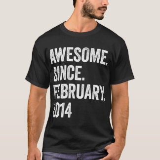 Camiseta 9 anos incríveis desde fevereiro de 2014 9º aniver
