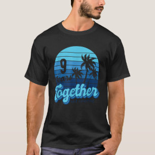 Camiseta 9 Anos Juntos Casais Cruzadores 9.º Aniversário