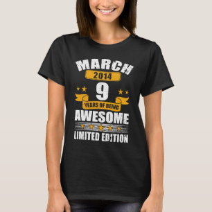 Camiseta 9 anos março 2014 9.o aniversário 1