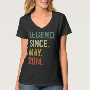 Camiseta 9 anos Presente 9º Aniversário Menino Legenda De C