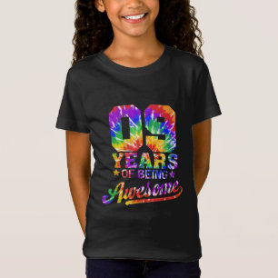 Camiseta 9 anos sendo incrível 9.º presente de aniversário