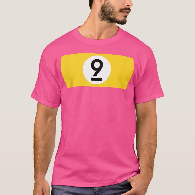 Camiseta 9 Bilhetes de Piscina Mesa Nove Bola (Frente)