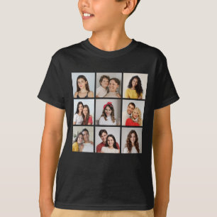 Camiseta 9 Colagem De Fotos - A Cor De Fundo Pode Ser Alter