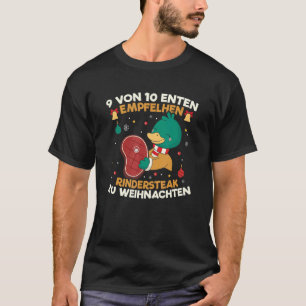 Camiseta 9 De 10 Patos Recomendam Bife Para O Natal