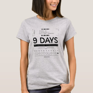 Camiseta 9 Dias Para Ficar Preocupado Programador Engraçado