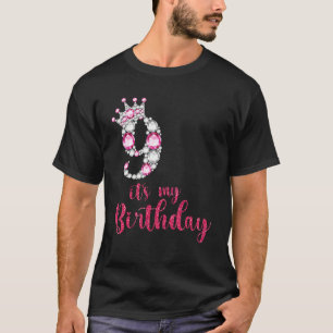 Camiseta 9 É o meu aniversário 9. º aniversário 9 anos